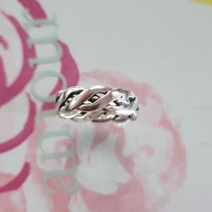 .925 Braided Silver Ring